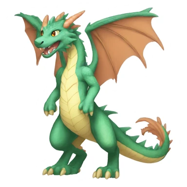 Anthro Sona Fakemon Dragon Full Body sticker