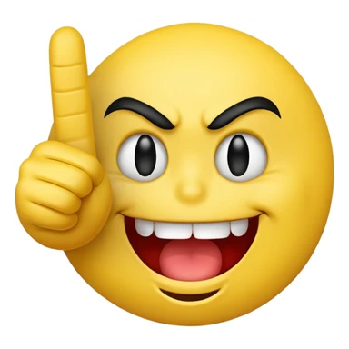 A smiley face doing the middle finger sticker