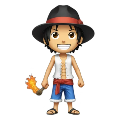 One piece ace sticker