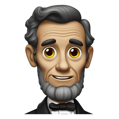 Abraham Lincoln with the emotion of surprise sticker