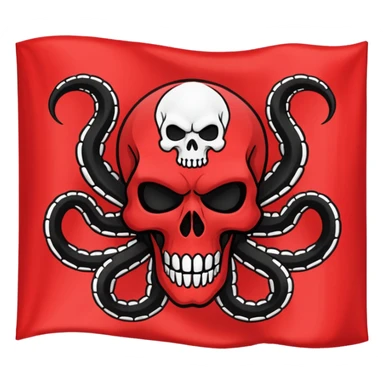 Can you generate me a emoji flag of the fictional world war two team hydra from Captain America? Can you make it the exact logo from the movie? sticker