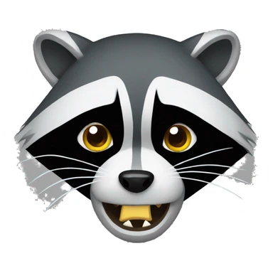 Raccoon angry sticker