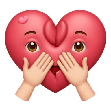 kissing hearts emoji throwing hands out sticker