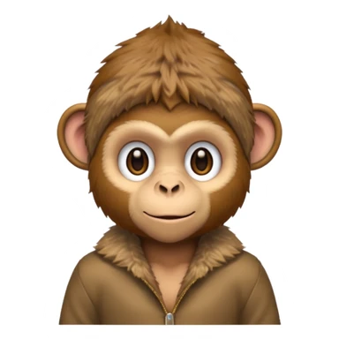 monkey with clothes sticker