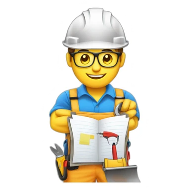 handyman clipboard data chart graph mail sticker