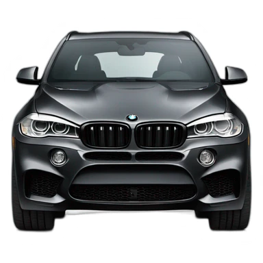 BMW X5M black and number plate JK-777 sticker