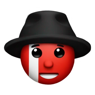Emoji with Albanian flag and Albanian hat sticker