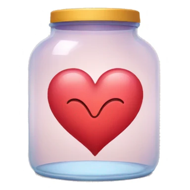 heart inside a glass jar sticker