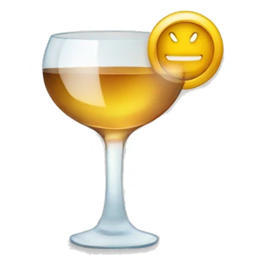 Minimalist emoji for 'Happy Hour' with a vermouth glass featuring a smiling face and a subtle clock in the background. Clean and cheerful design without extra decorations.





 sticker