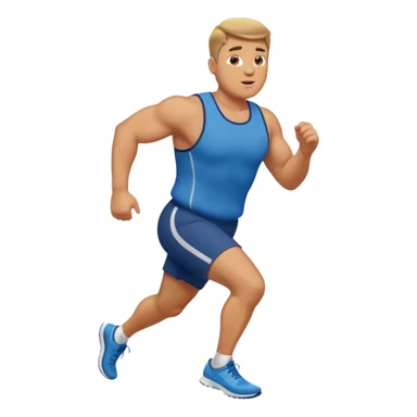 create a stocky man running towards me sticker