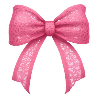 Pink lacy bow sticker