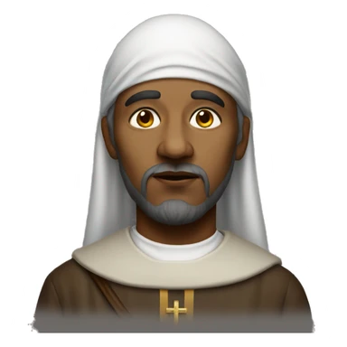 religious pilgrim photorealistic serious sticker
