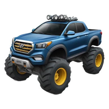 Hyundai with monster truck  sticker