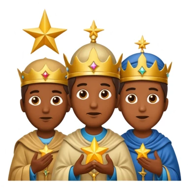 three wise men, add the star on top sticker