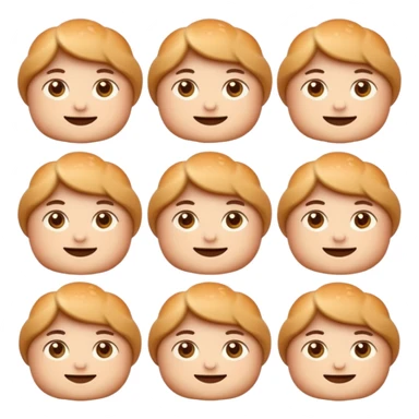 Friendly brötchen emoji avatar, cute and minimalistic style, warm eyes and gentle smile, flat design, soft shapes, clean modern look, highly recognizable at small sizes, centered composition, transparent or solid background, app icon quality. sticker