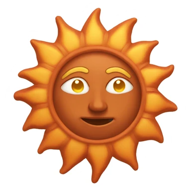 Terracotta sun sticker