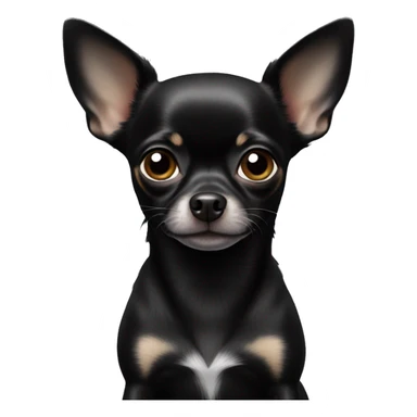 Black chihuahua sitting  sticker