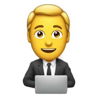 banquier sur son bureau sticker