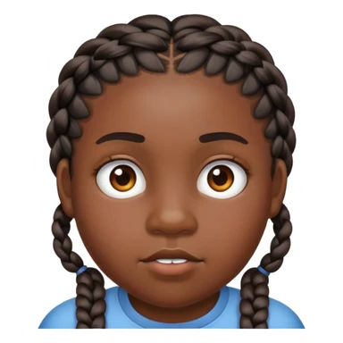 chunky black teenager with braids and clogged pores sticker