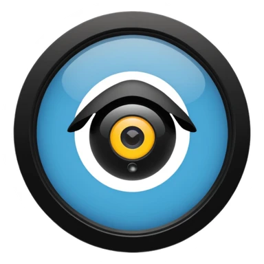 Circle of CCTV bird eye view  sticker