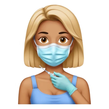 woman vaccine sticker