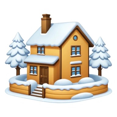 i want a house fully covered with heavy snow, not able to get out emoji sticker