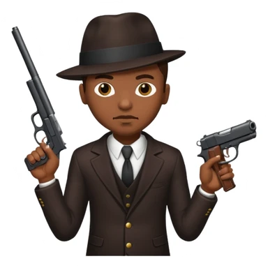 African American gangster terrorist with a gun sticker