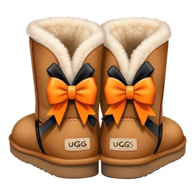 Uggs with black and orange bows sticker