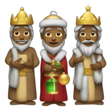 three wise men christmas sticker