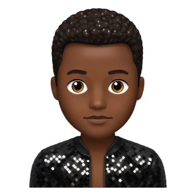 Joel JoJo Hailey from Jodeci/K-Ci & JoJo with dark brown, black sequin outfit sticker