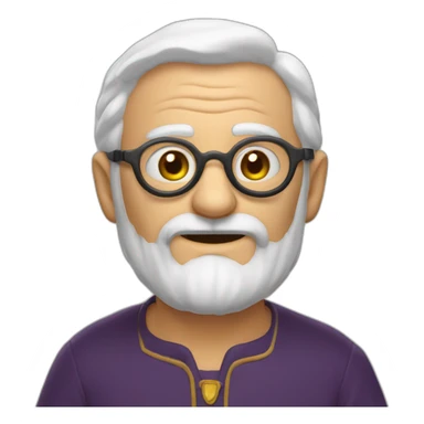 Vieux chauve avec des lunettes qui sourie sticker