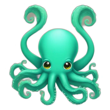 Cute kraken Holding a Sign in his tentacles sticker