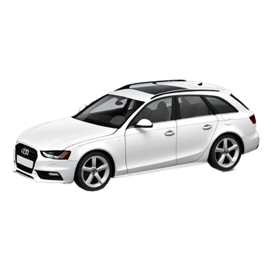 One white Audi A4 Avant B8 sticker
