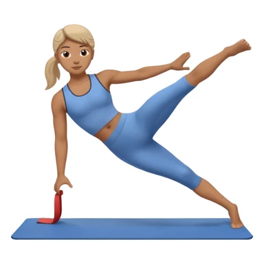 Mat pilates side kick sticker