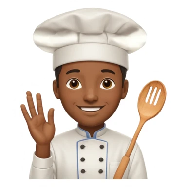 black man chef sticker