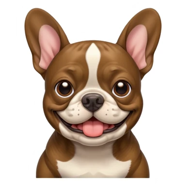 brindle french bulldog smiling sticker