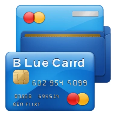 credit card blue point of sale sticker