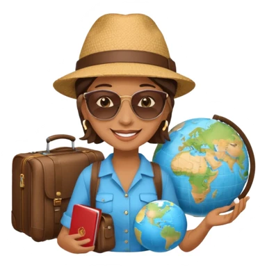 TRAVEL , travel bag , pass board, plane, glob sticker