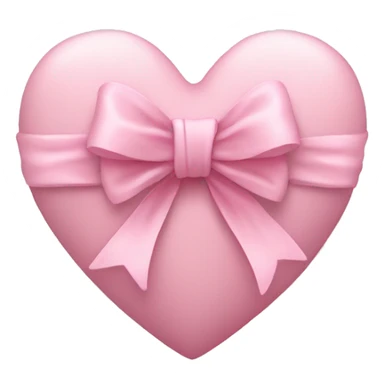 Light Pink heart wrapped with a bow  sticker