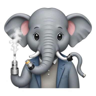 Elephant with a vape  sticker