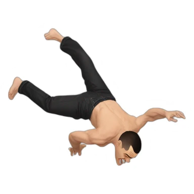 Steve-O doing a backflip over a baby sticker