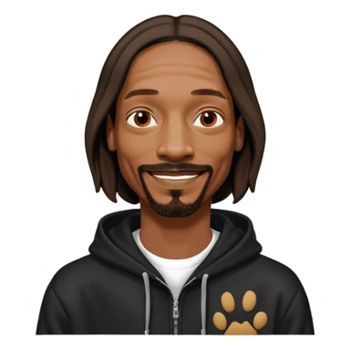 snoop dogg with black hoodie sticker