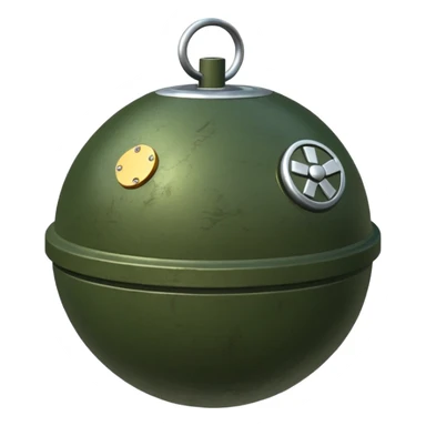 military green anti-personnel mine sticker
