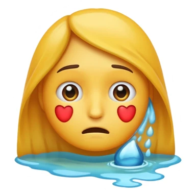Crea un emoji de una person fea llorando sticker