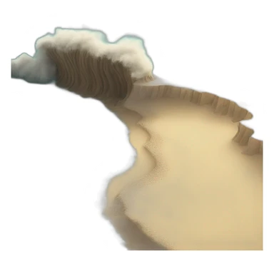 the ocean splitting with dry sand in the middle sticker