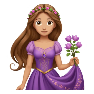 Rapunzel con el pelo marrón sticker