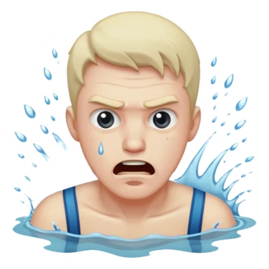 man drowning sticker