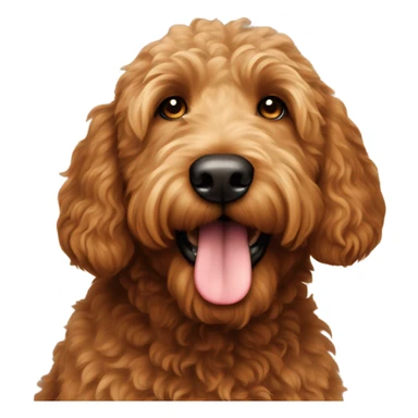 brown golden doodle with brown nose sticker