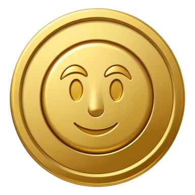 A modern cartoon-style emoji of a stylized money coin combined with a subtle play button icon, clean lines, bold shape, freeform, optimized for social media video sticker