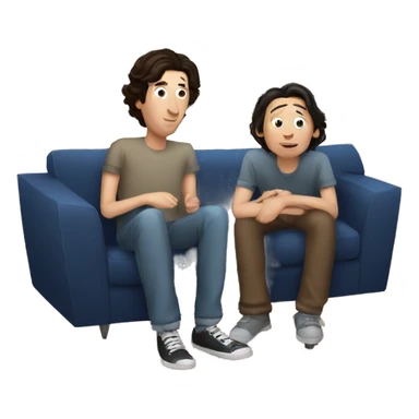ET and Adam driver watching tv  sticker